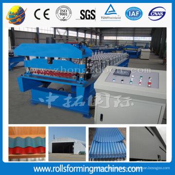 Colored steel roof panel corrugated roll forming machine